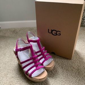 Ugg Cressida suede sandal sz 8.5 dragon fruit NWT